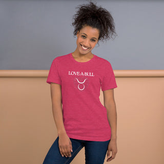 Love-A-Bull Taurus Astrology Unisex t-shirt