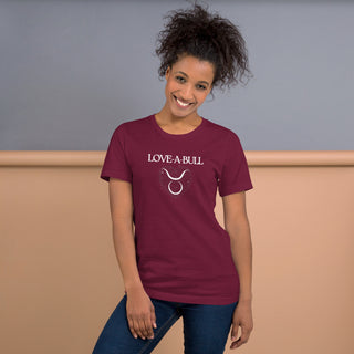 Love-A-Bull Taurus Astrology Unisex t-shirt