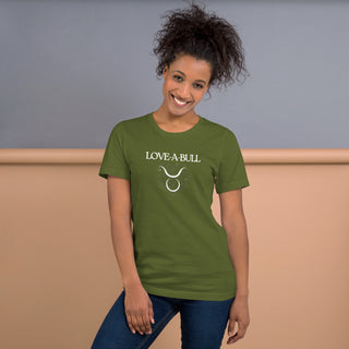 Love-A-Bull Taurus Astrology Unisex t-shirt