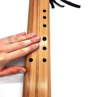 F Sharp Drone Flute  (fingering holes on left side) - Western Red Cedar