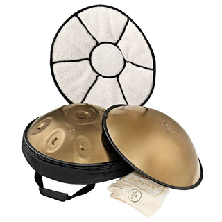 Sensory Handpan, D Amara, 10 Notes, Vintage Gold