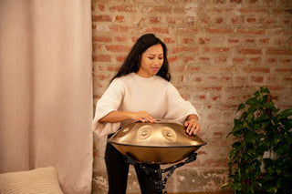 Sensory Handpan, D Kurd, 9 Notes, Vintage Gold