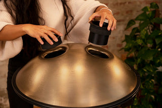 Sensory Handpan, D Kurd, 9 Notes, Vintage Gold