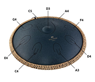 16" Octave Steel Tongue Drum, D Amara, Navy Blue