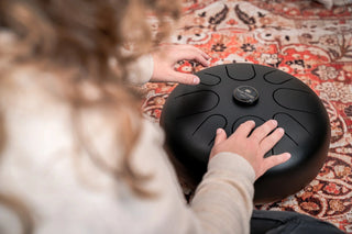 12" Steel Tongue Drum, A Minor, Black